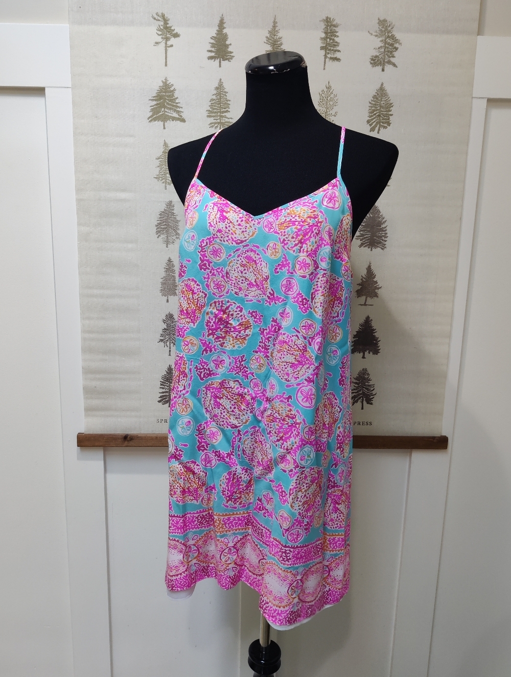 Lilly Pulitzer 100% Silk Floral Print Mini Dress – Adjustable Straps – Size M - Picture 3 of 9